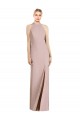 High Neck Cutout Halter Trumpet Bridesmaid Dress for Sale