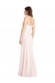 Strapless Crepe Trumpet Bridesmaid Dress / Prom Dress with Front Slit for Sale