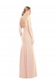V-Spaghetti Strap Open Back Bateau Neck Trumpet Bridesmaid Dress / Prom Dress for Sale