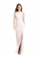 Diamond Cutout Back Trumpet Bridesmaid Dress / Prom Dress with Front Slit for Sale