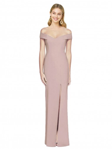 Off the Shoulder Criss Cross Back Trumpet Bridesmaid Dress / Prom Dress for Sale