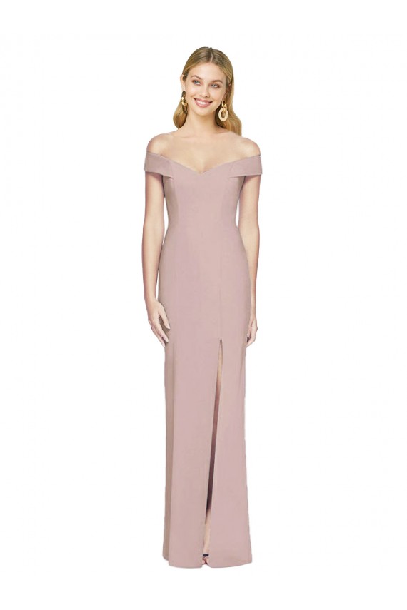 Off the Shoulder Criss Cross Back Trumpet Bridesmaid Dress / Prom Dress for Sale