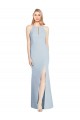 Full Length Sleeveless Halter Bridesmaid Dress / Prom Dress with Keyhole Back for Sale