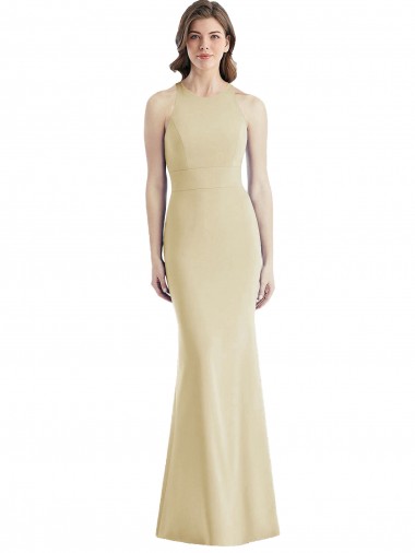 Criss Cross Twist Cutout Back Trumpet Bridesmaid Dress / Prom Dress for Sale