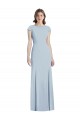 Bateau Neck Cap Sleeves Open Back Trumpet Bridesmaid Dress / Prom Dress for Sale