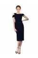 Draped Cross Shoulder Stretch Formal Crepe Cocktail Dress / Homecoming Dress for Sale