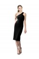 One Shoulder Short Formal Crepe Cocktail Length Bridesmaid Dress / Prom Homecoming Dress for Sale