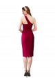 One Shoulder Short Formal Crepe Cocktail Length Bridesmaid Dress / Prom Homecoming Dress for Sale