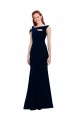 Sleeveless Formal Crepe Mermaid Bridesmaid Dress / Prom Dress with Side Slit for Sale