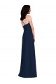 Criss Cross Back Crepe Halter Bridesmaid Dress with Pockets for Sale