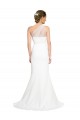 Soft Tulle Shoulder Overlay Mermaid One Shoulder Formal Crepe Bridesmaid Dress for Sale