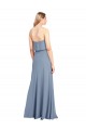High Neck Sheath Sleeveless Stretch Formal Crepe Bridesmaid Dress / Prom Dress for Sale