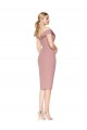 Cocktail Knee Length Off the Shoulder Sweetheart Formal Crepe Bridesmaid Dress / Prom Dress for Sale