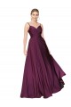 High Neck Spaghetti Straps Long V-Back Formal Crepe Bridesmaid Dress / Prom Dress for Sale