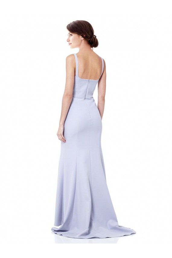 Sweetheart High Neck Sleeveless Formal Crepe Bridesmaid Dress / Prom Dress for Sale