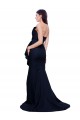 Long Strapless Sweep Train Low Back Crepe Bridesmaid Dress / Prom Dress for Sale