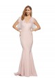 Double Bow Full Length Sweetheart Formal Crepe Bridesmaid Dress / Prom Dress with Tulle Overlay for Sale