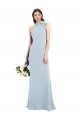 Halter Bow Neck Open Back Soft Full Length Trumpet Bridesmaid Dress / Prom Dress for Sale