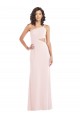 Flirty One Shoulder Midriff Cutout Maxi Formal Crepe Bridesmaid Dress / Prom Dress for Sale