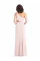 Flirty One Shoulder Midriff Cutout Maxi Formal Crepe Bridesmaid Dress / Prom Dress for Sale