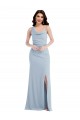One Shoulder Draped Cowl Neck Maxi Bridesmaid Dress / Prom Dress for Sale