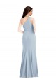 One Shoulder Draped Cowl Neck Maxi Bridesmaid Dress / Prom Dress for Sale