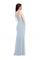 Bustier Style Crepe Bridesmaid Dress / Prom Dress with Bow Straps for Sale