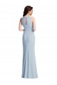 Halter Maxi Bridesmaid Dress / Prom Dress with Cascade Ruffle Slit for Sale