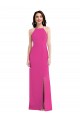 Open Back High Neck Halter Trumpet Formal Crepe Bridesmaid Dress / Prom Dress for Sale