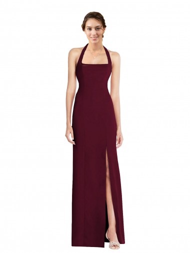 Tie Halter Open Back Trumpet Bridesmaid Dress / Prom Dress for Sale