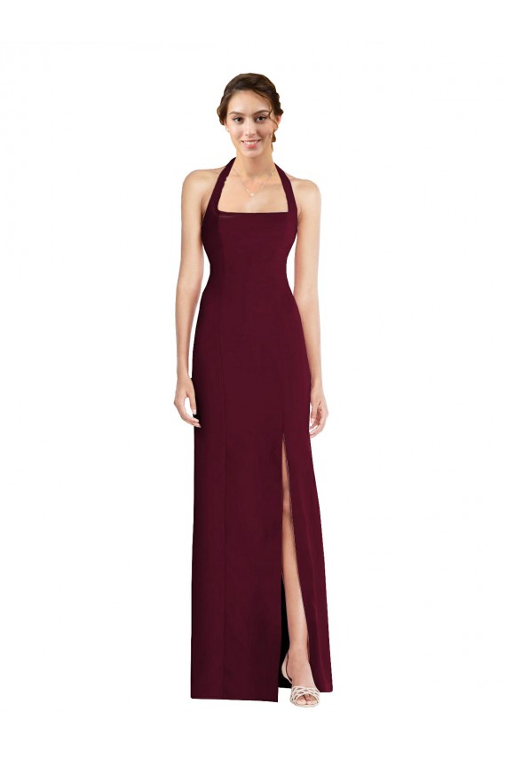 Tie Halter Open Back Trumpet Bridesmaid Dress / Prom Dress for Sale