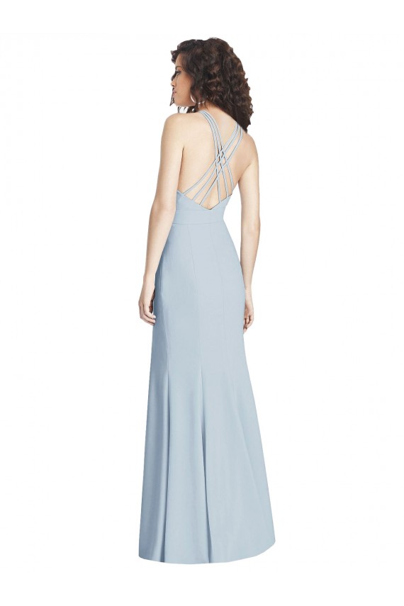 Criss Cross Open Back Trumpet Bridesmaid Dress / Prom Dress for Sale