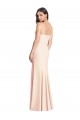 Seamed Bodice Crepe Trumpet Bridesmaid Dress / Prom Dress with Front Slit for Sale