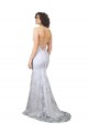 V-Neckline Backless Floral Patterned Sequin Formal Bridesmaid Dress / Prom Dress for Sale