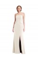 Long Strapless Tuxedo Maxi Bridesmaid Dress / Prom Dress with Front Slit & Pockets for Sale