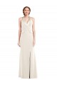 Halter Tuxedo Maxi Bridesmaid Dress / Prom Dress with Front Slit for Sale