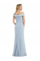 Off the Shoulder Tuxedo Maxi Bridesmaid Dress / Prom Dress with Front Slit for Sale