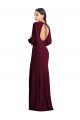 Puff Sleeves Long Maxi Briddesmaid Dress with Cutout Tie Back for Sale