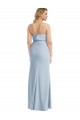 Strapless Overlay Bodice Crepe Maxi Bridesmaid Dress / Prom Dress with Front Slit for Sale