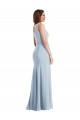 Bold One Shoulder Trumpet Maxi Formal Crepe Bridesmaid Dress / Prom Dress for Sale