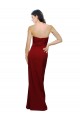 Straight Pencil Skirt Long Sweetheart Formal Crepe Bridesmaid Dress / Prom Dress with High Side Split for Sale