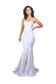 Simple Long Strapless Sweetheart Mermaid Crepe Beach Wedding Dress for Sale