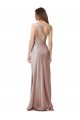 One Shoulder Black-Tie Floor Length Long Formal Stretch Satin Bridesmaid Dress / Prom Dress for Sale