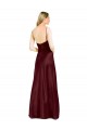 Sleek Spaghetti Straps V-Neck Formal Stretch Satin Bridesmaid Dress / Prom Dress with Center Front Slit for Sale