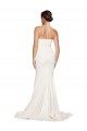Strapless Cowl Neck Sweep Train Formal Stretch Satin Bridesmaid Dress / Prom Dress for Sale