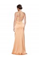 One Shoulder Ruched Formal Stretch Satin Bridesmaid Dress / Prom Dress with Thigh High Split for Sale