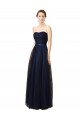 Elegant Lace and Tulle Long Strapless Bridesmaid Dress for Sale