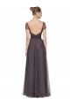 Sweetheart Neckline Long Tulle Bridesmaid Dress with Straps for Sale