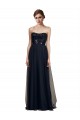Strapless Sequined Lace Long Bridesmaid Dress with Pleats for Sale