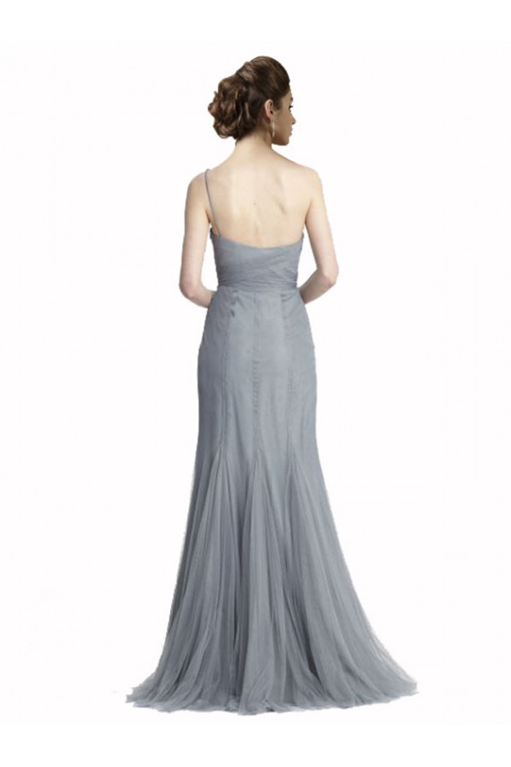 One Shoulder Tulle Fit and Flare Bridesmaid Dress for Sale